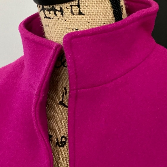 Women's Stunning Raspberry Pink Wool Short Jacket, Roth-Le-Cover Coat. S.10-12. - Picture 3 of 16